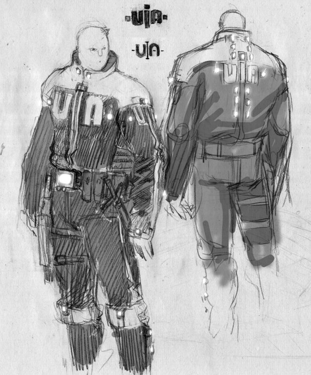 Croquis de l'uniforme UIA