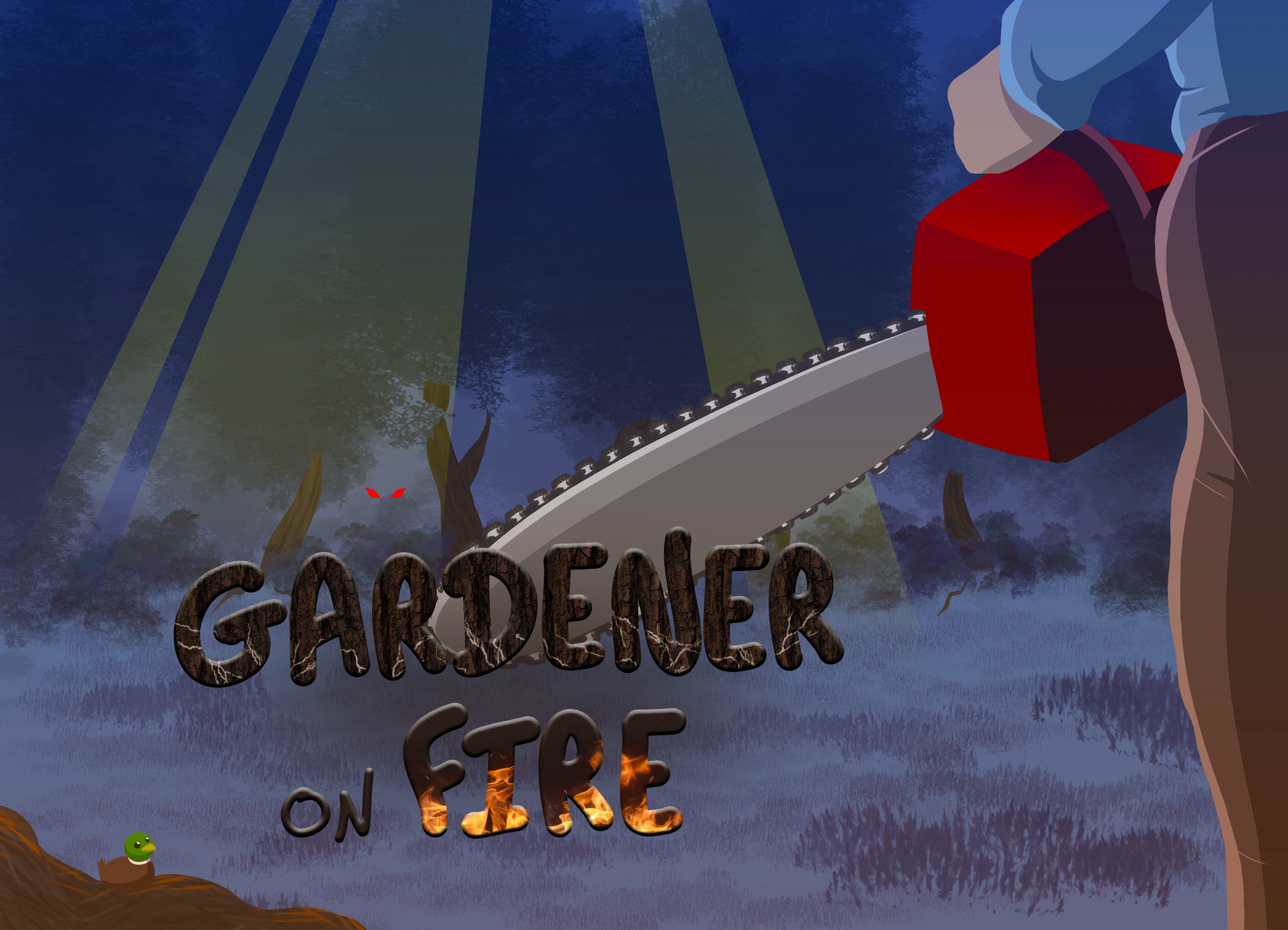 gardener in fire